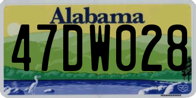 AL license plate 47DW028