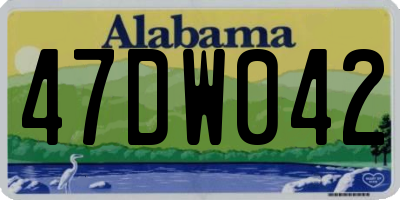 AL license plate 47DW042