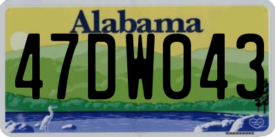 AL license plate 47DW043
