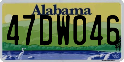 AL license plate 47DW046