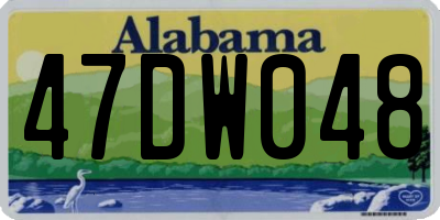 AL license plate 47DW048