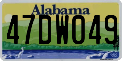 AL license plate 47DW049