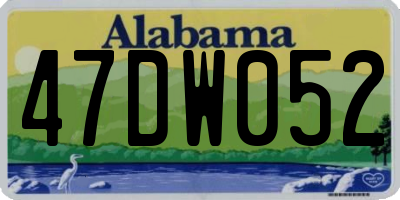 AL license plate 47DW052