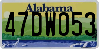 AL license plate 47DW053