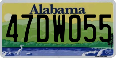 AL license plate 47DW055