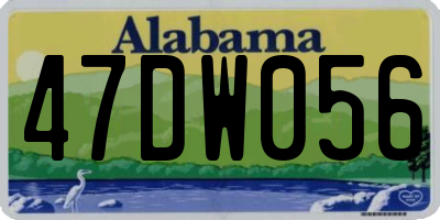 AL license plate 47DW056