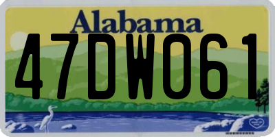AL license plate 47DW061
