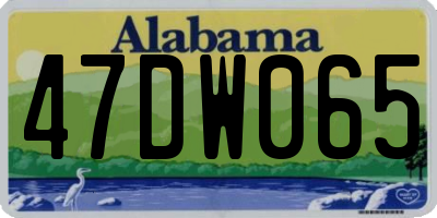 AL license plate 47DW065