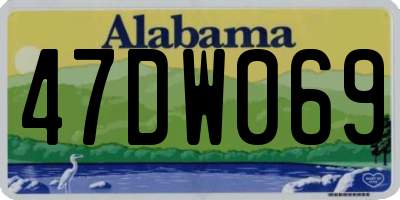 AL license plate 47DW069