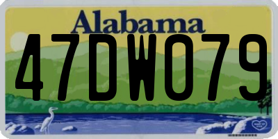 AL license plate 47DW079