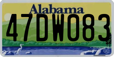 AL license plate 47DW083