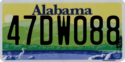 AL license plate 47DW088