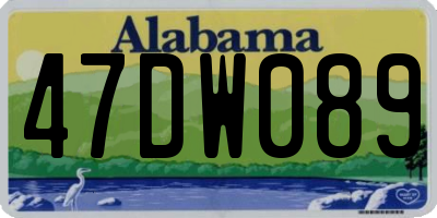 AL license plate 47DW089