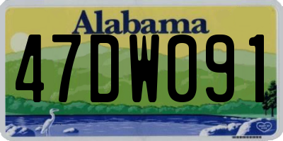 AL license plate 47DW091