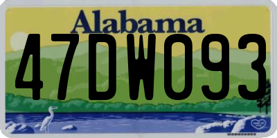 AL license plate 47DW093