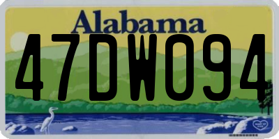 AL license plate 47DW094