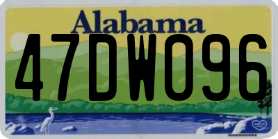 AL license plate 47DW096