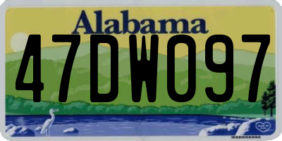 AL license plate 47DW097