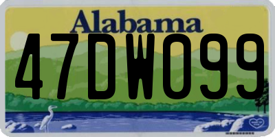 AL license plate 47DW099