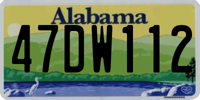 AL license plate 47DW112