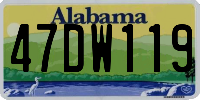 AL license plate 47DW119
