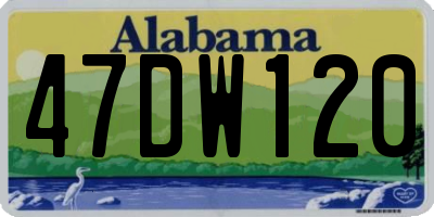 AL license plate 47DW120