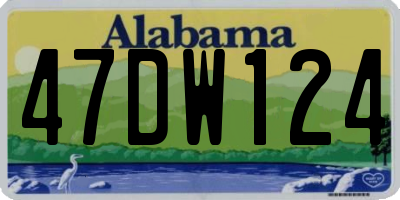 AL license plate 47DW124