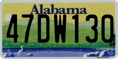 AL license plate 47DW130