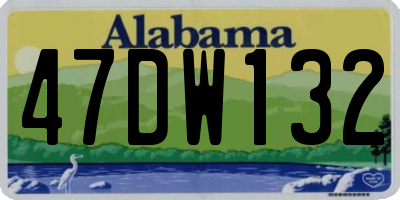 AL license plate 47DW132