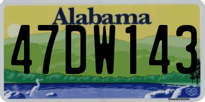 AL license plate 47DW143