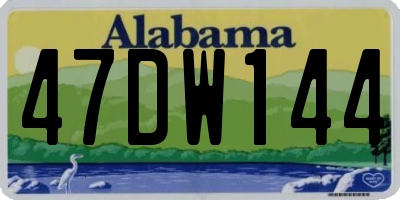 AL license plate 47DW144