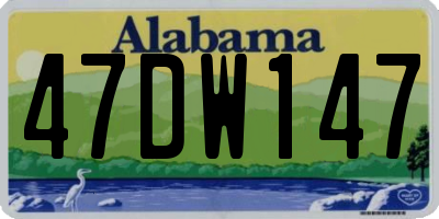 AL license plate 47DW147
