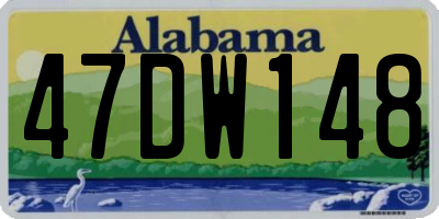 AL license plate 47DW148