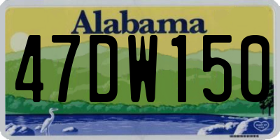 AL license plate 47DW150