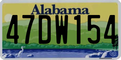 AL license plate 47DW154
