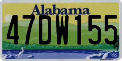 AL license plate 47DW155