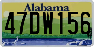 AL license plate 47DW156