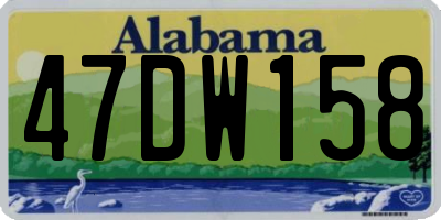 AL license plate 47DW158