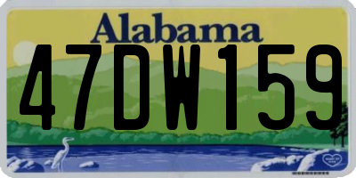 AL license plate 47DW159