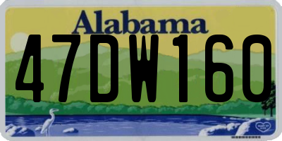 AL license plate 47DW160