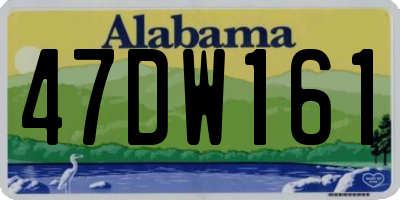 AL license plate 47DW161