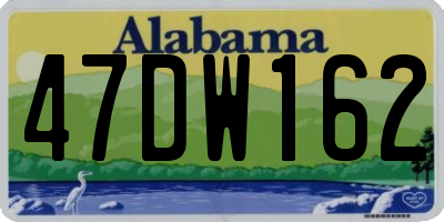 AL license plate 47DW162