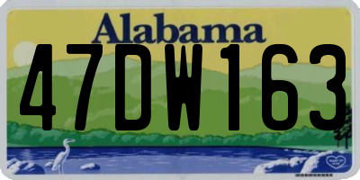 AL license plate 47DW163