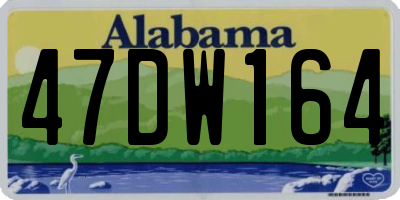 AL license plate 47DW164