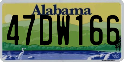 AL license plate 47DW166