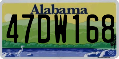 AL license plate 47DW168