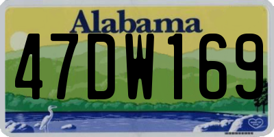 AL license plate 47DW169