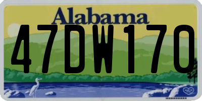 AL license plate 47DW170
