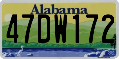 AL license plate 47DW172