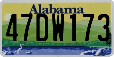 AL license plate 47DW173